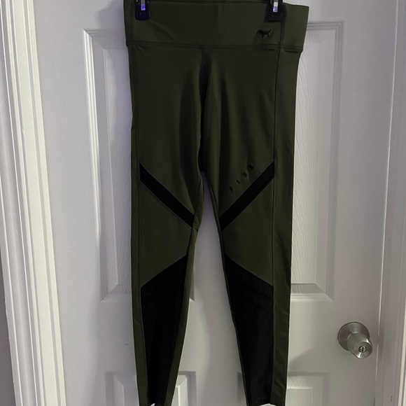 PINK by Victoria’s Secret Green Leggings, Size Medium - Picture 3 of 3